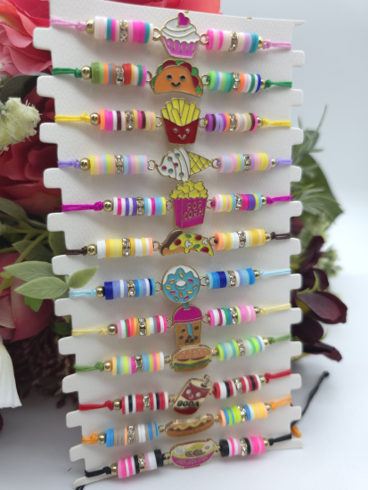 Preview: Fast Food Armbänder bunt